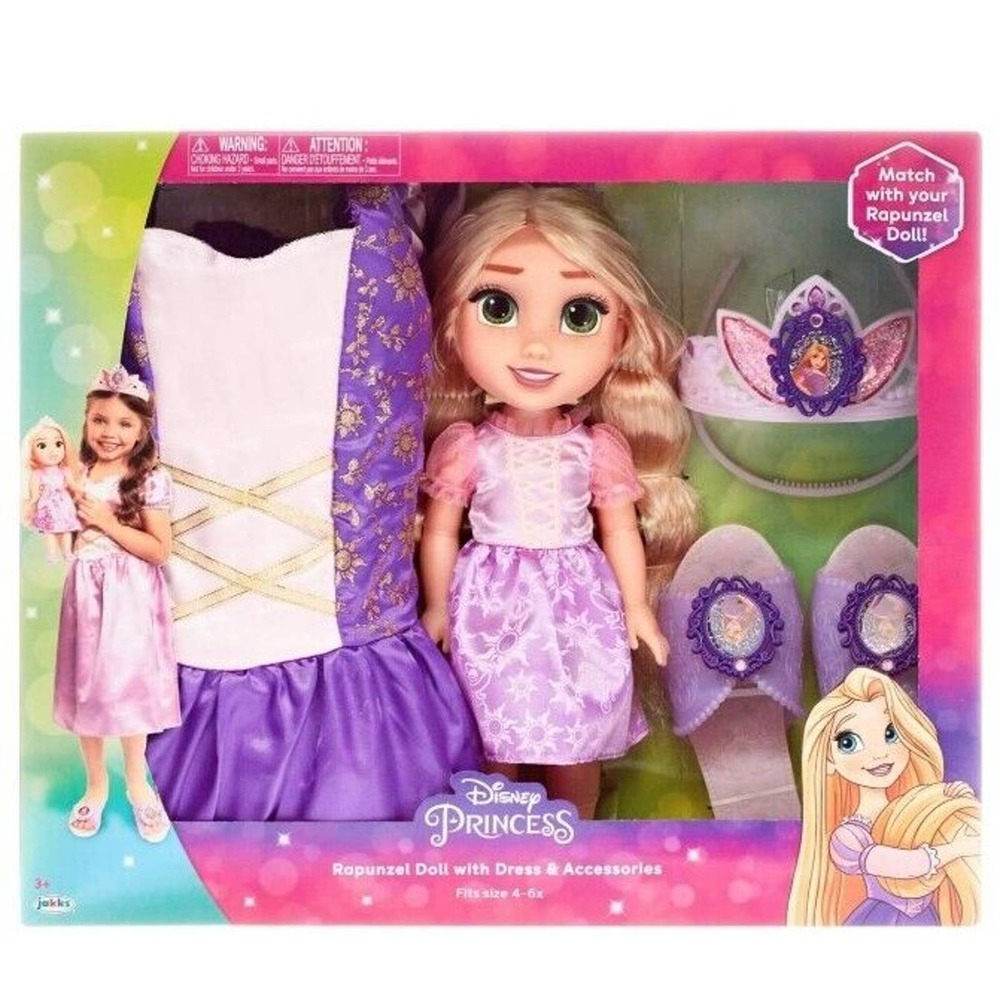 Disney Princess Rapunzel Toddler Doll with Child Size Dress and Accessories